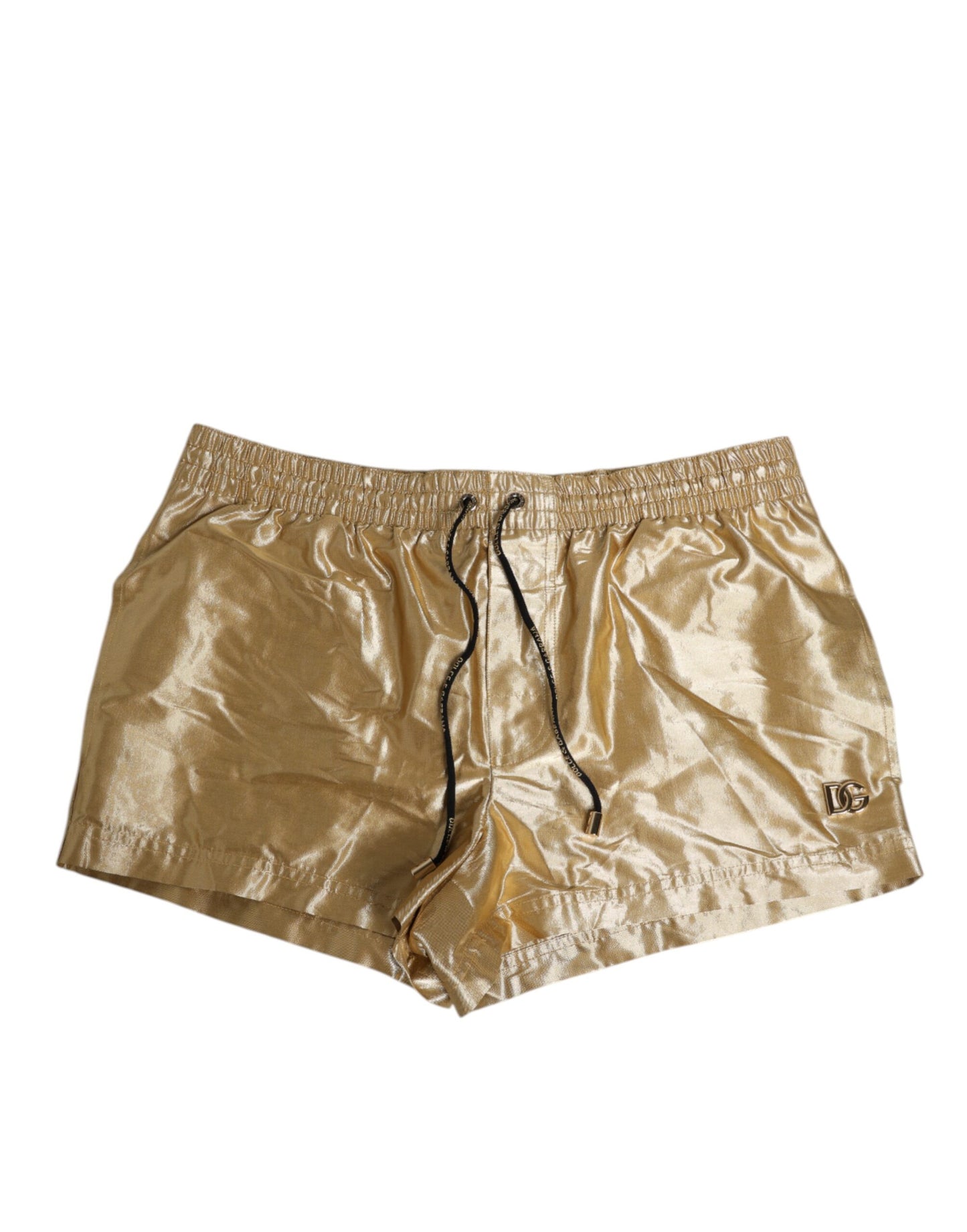 Dolce & Gabbana Gold Metallic Beachwear Men Boxer Short Swimwear