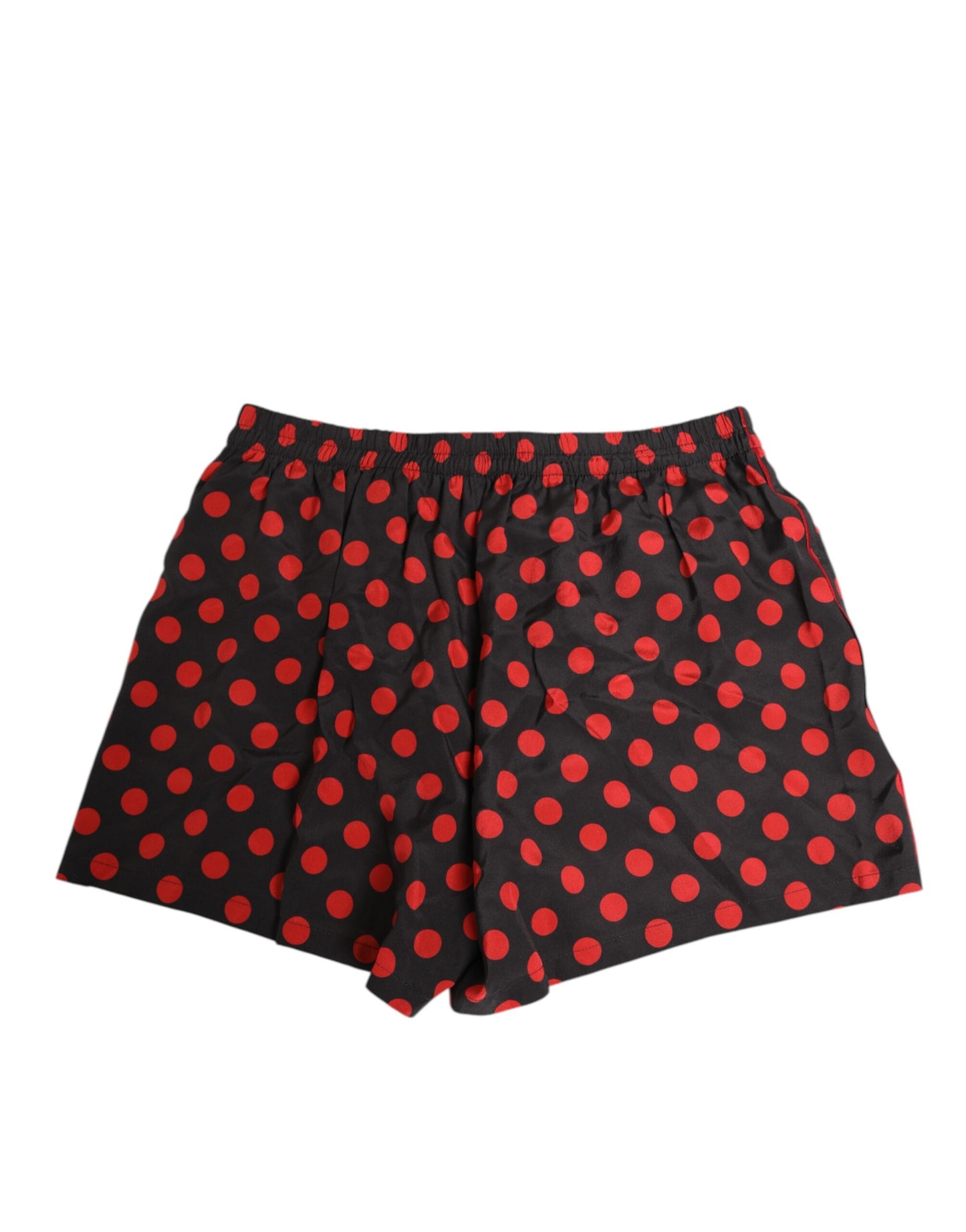Dolce & Gabbana Black Silk Polka Dot Boxer Shorts Men Underwear