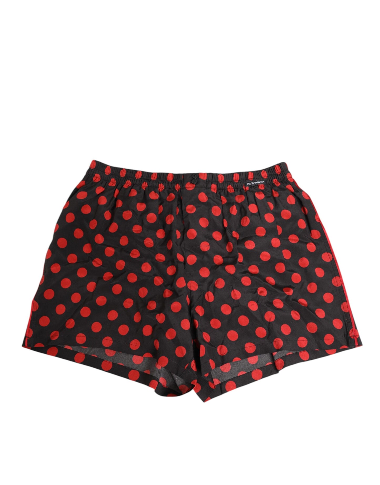 Dolce & Gabbana Black Silk Polka Dot Boxer Shorts Men Underwear