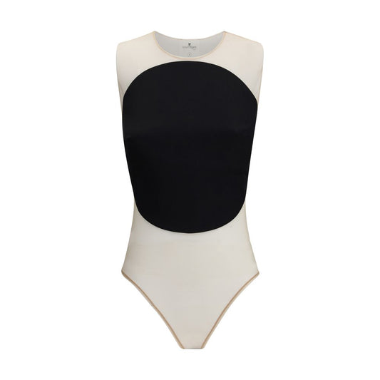 Courrèges Satin illusion hoop Bodysuit