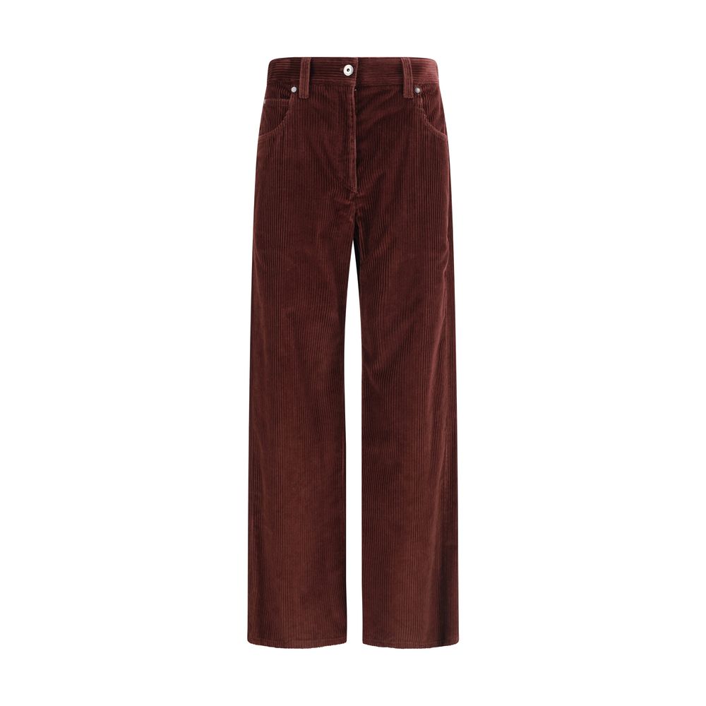 Brunello Cucinelli Straight Velvet Trousers
