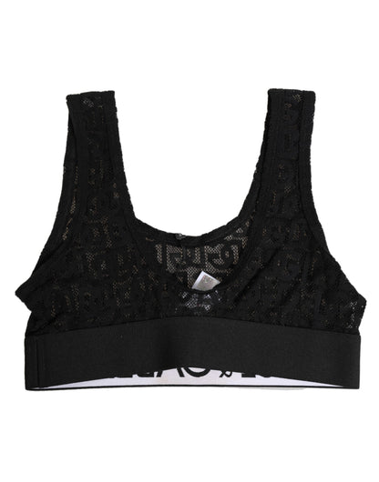 Dolce & Gabbana Black DG Mania Stretch Lace Brassiere Underwear